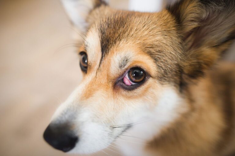 wiśniowe oko u psa